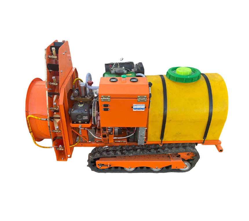 農業用クローラー自走式RCロボット農薬噴霧機付きリモートコントロール果樹園噴霧器